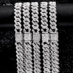 HipHop Prong Cuban Link Chain Necklace Bling Cuban Necklace Jewelry nowadaysfashion