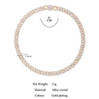 HipHop Prong Cuban Link Chain Necklace Bling Cuban Necklace Jewelry nowadaysfashion