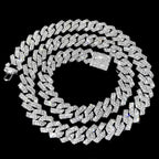 HipHop Prong Cuban Link Chain Necklace Bling Cuban Necklace Jewelry nowadaysfashion