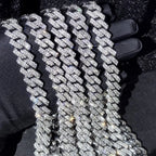 HipHop Prong Cuban Link Chain Necklace Bling Cuban Necklace Jewelry nowadaysfashion