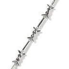 Hiphop zircon-encrusted barbed wire necklace nowadaysfashion