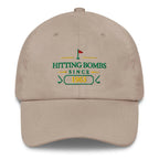 Hitting Bombs SInce "Year" - Custom Dad hat Golfer Paradise