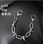 Hole shoe chain cool punk dark multi-layer shoe buckle rivet pearl shoe chain nowadaysfashion