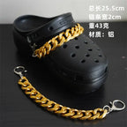 Hole shoe chain cool punk dark multi-layer shoe buckle rivet pearl shoe chain nowadaysfashion