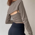 Hollow Knit Top Sweater Women Party Navel Slim Ribbed Summer Lady Shirts nowadaysfashion