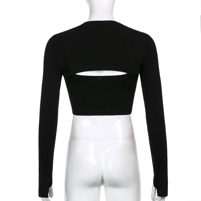 Hollow Knit Top Sweater Women Party Navel Slim Ribbed Summer Lady Shirts nowadaysfashion