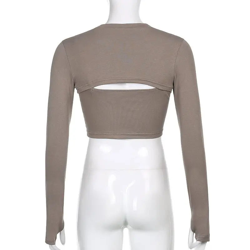Hollow Knit Top Sweater Women Party Navel Slim Ribbed Summer Lady Shirts - Blade & Thread