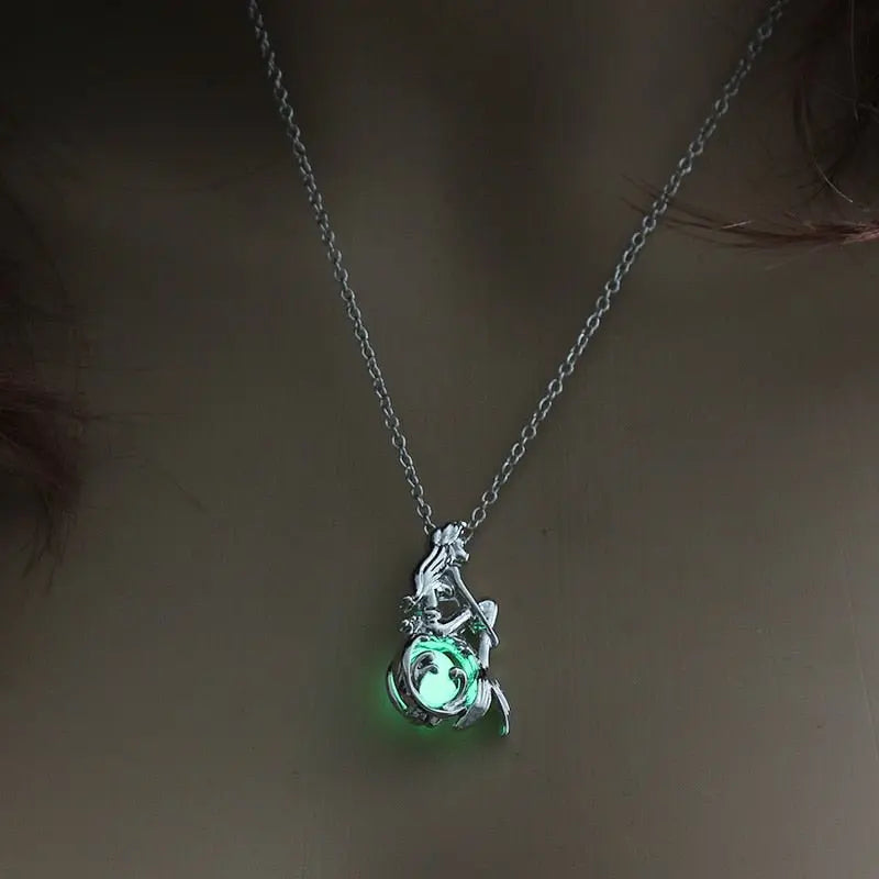Hollow Luminous Stone Gem Charm Jewelry Pendant Necklace Gifts nowadaysfashion