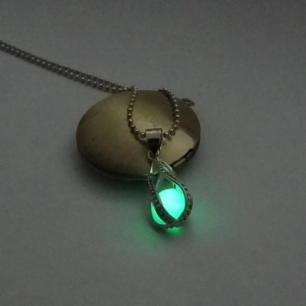 Hollow Luminous Stone Gem Charm Jewelry Pendant Necklace Gifts nowadaysfashion