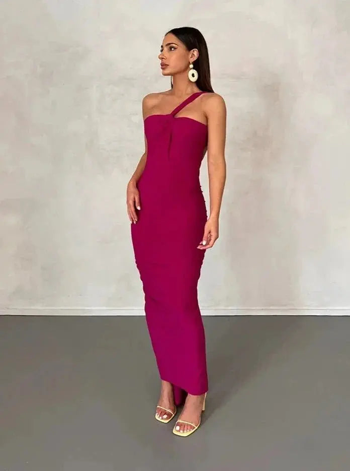 Hollow Sexy Cross Ruched Chic Design Sleeveless Skinny Stylish Bodycon Dress nowadaysfashion