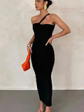 Hollow Sexy Cross Ruched Chic Design Sleeveless Skinny Stylish Bodycon Dress nowadaysfashion