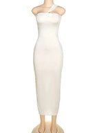 Hollow Sexy Cross Ruched Chic Design Sleeveless Skinny Stylish Bodycon Dress nowadaysfashion