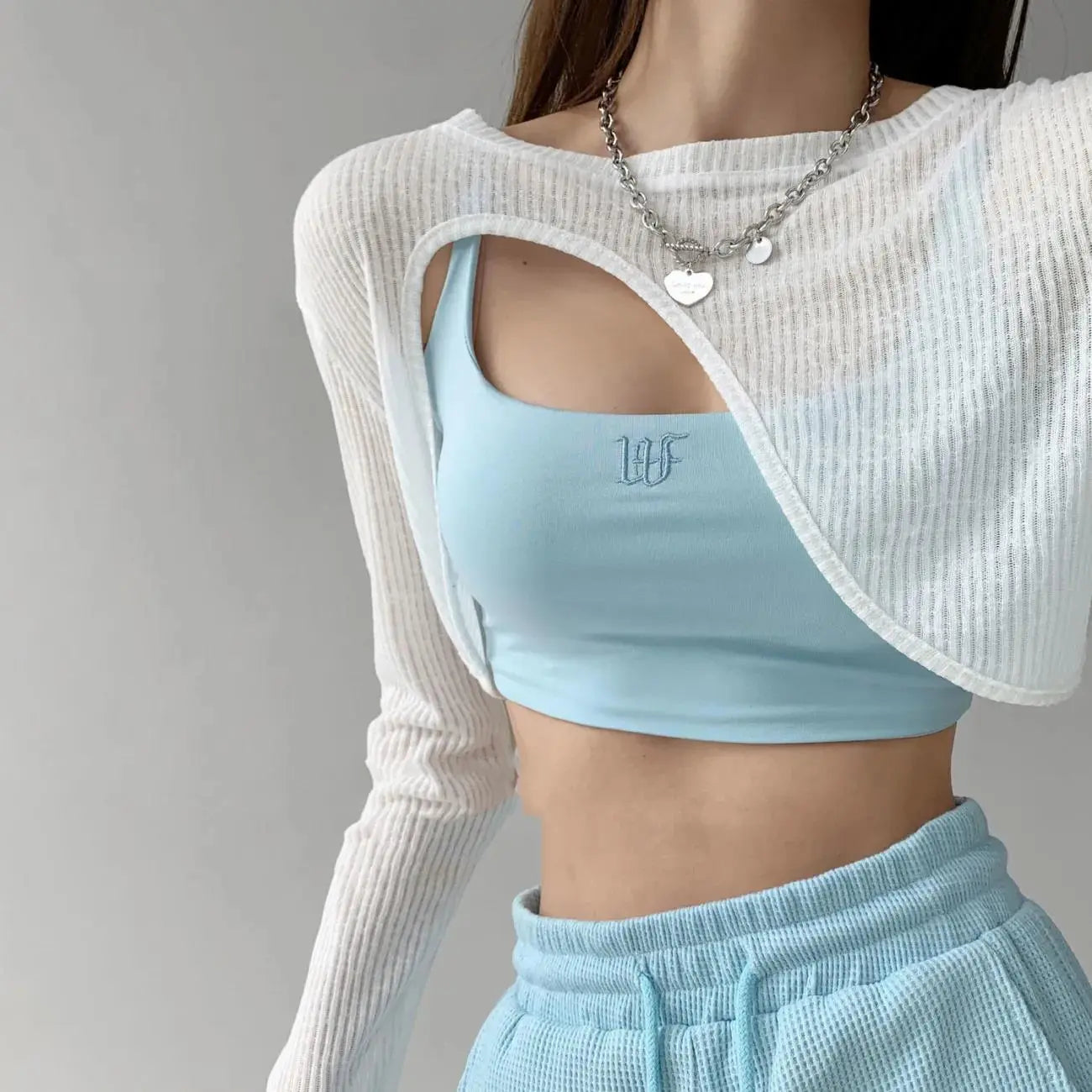 Hollow Smock T Shirt Women Summer Thin Irregular Long Sleeve Knitted nowadaysfashion