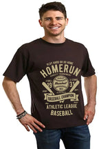 Homerun Baseball Men's Bamboo Viscose/Organic Cotton Short Sleeve Graphic T-Shirt Spun Bamboo