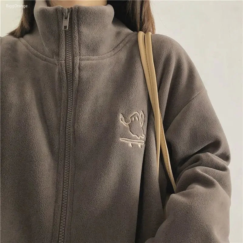 Hooded Sweatshirt Casual Thick Warm Loose Padded Jackets Coat nowadaysfashion