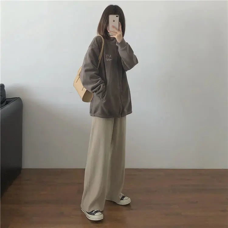 Hooded Sweatshirt Casual Thick Warm Loose Padded Jackets Coat - Blade & Thread