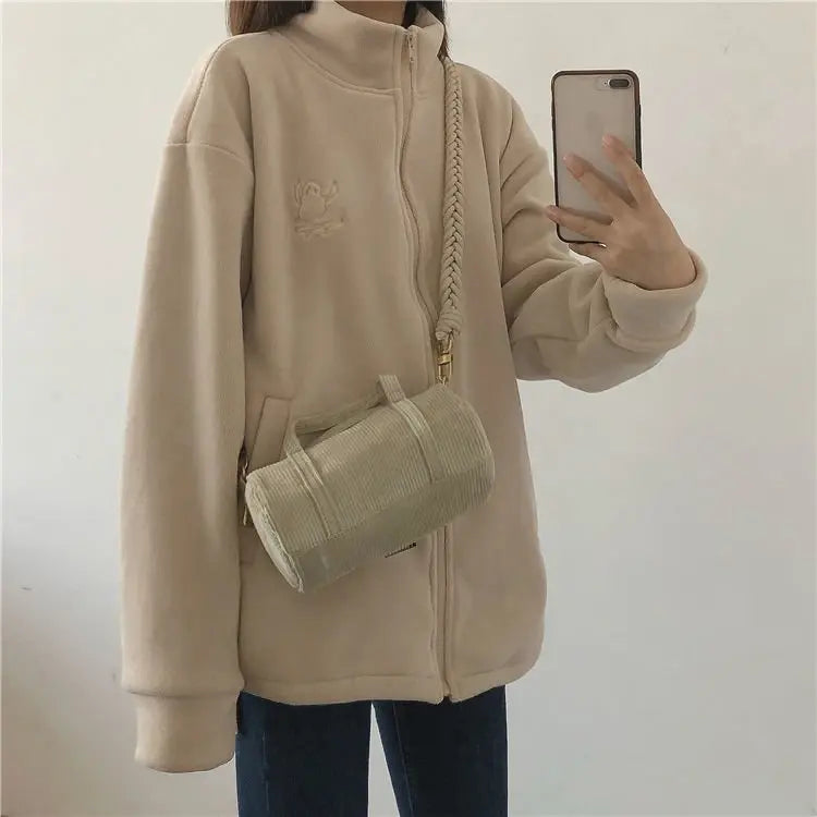 Hooded Sweatshirt Casual Thick Warm Loose Padded Jackets Coat - Blade & Thread
