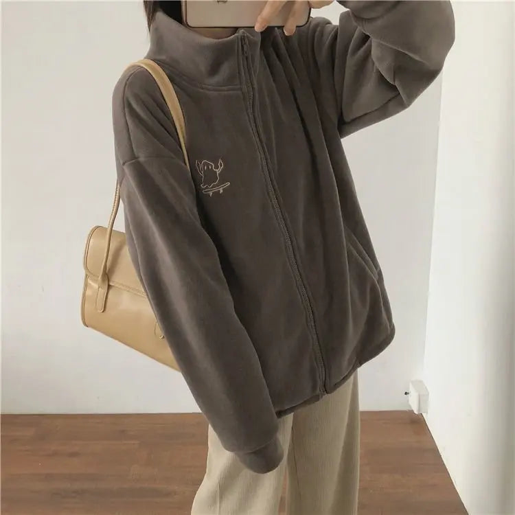 Hooded Sweatshirt Casual Thick Warm Loose Padded Jackets Coat - Blade & Thread