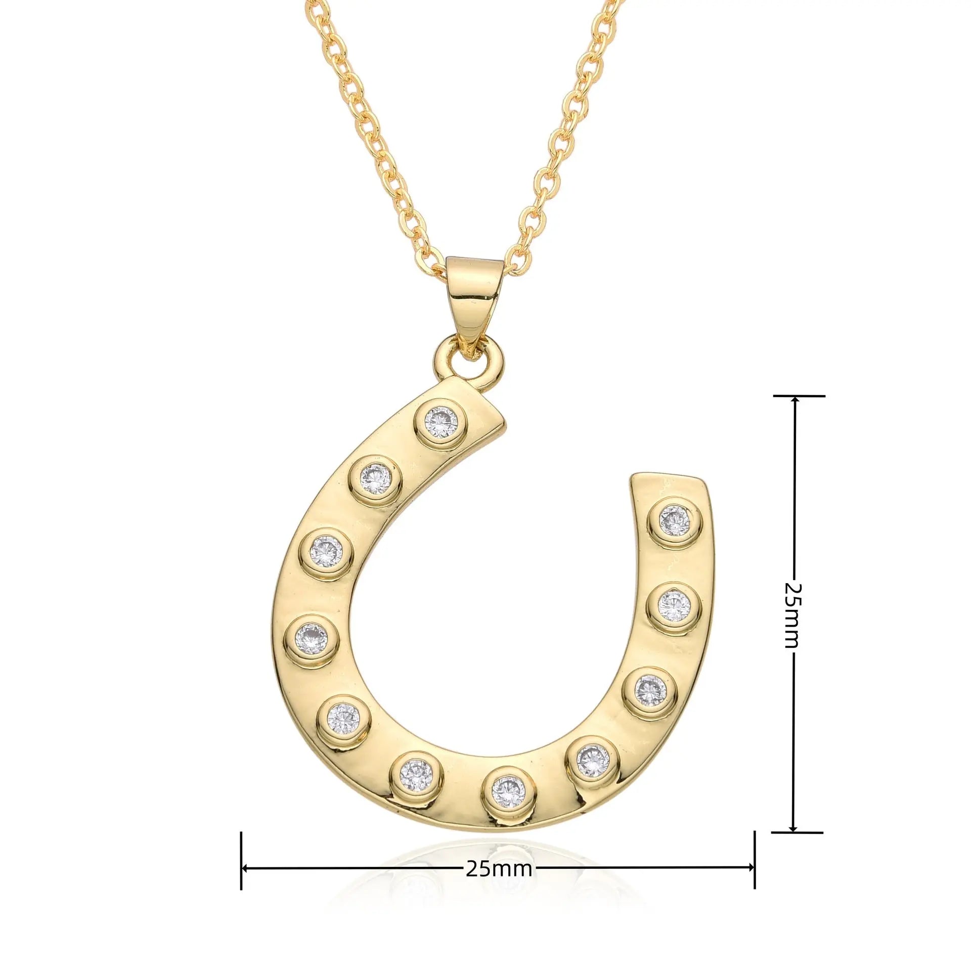horseshoe necklace 25mm nowadaysfashion