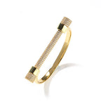Horseshoe-shaped bracelets inlaid with zircon and diamonds nowadaysfashion
