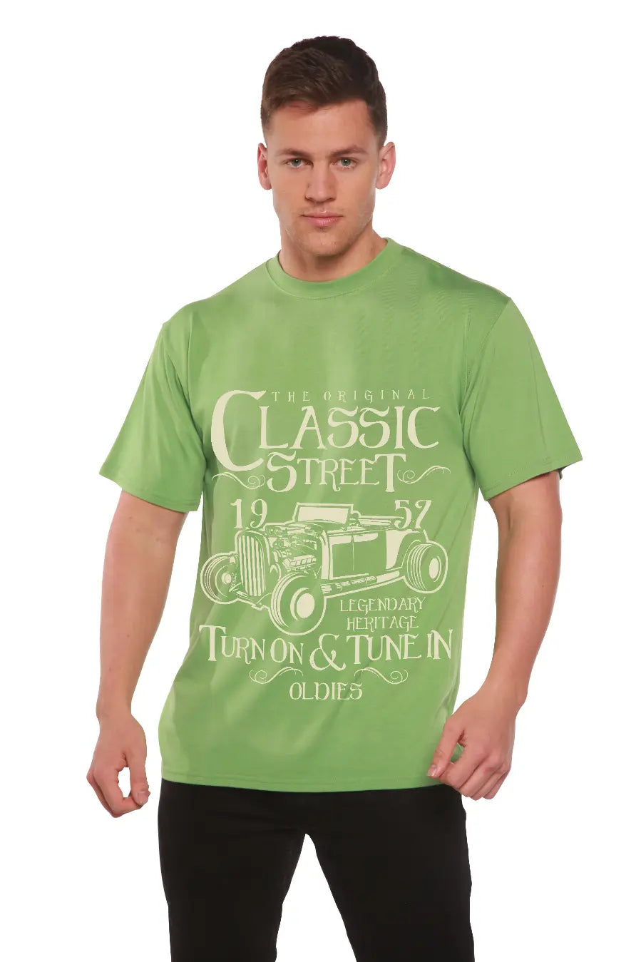 Hot Rod Classic Men's Bamboo Viscose/Organic Cotton Short Sleeve Graphic T-Shirt Spun Bamboo