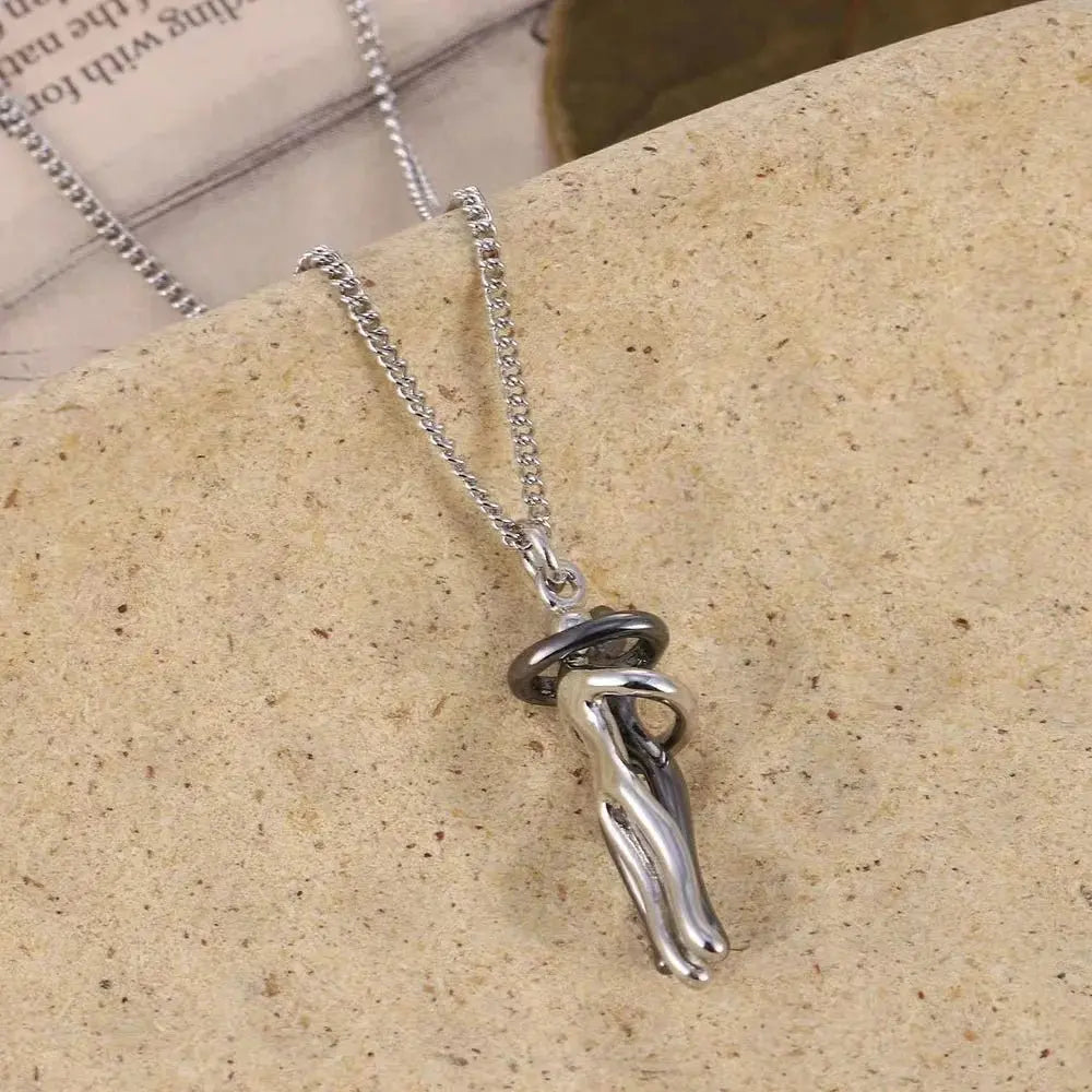 Hug Necklace Enbrace Couple Pendant - Blade & Thread