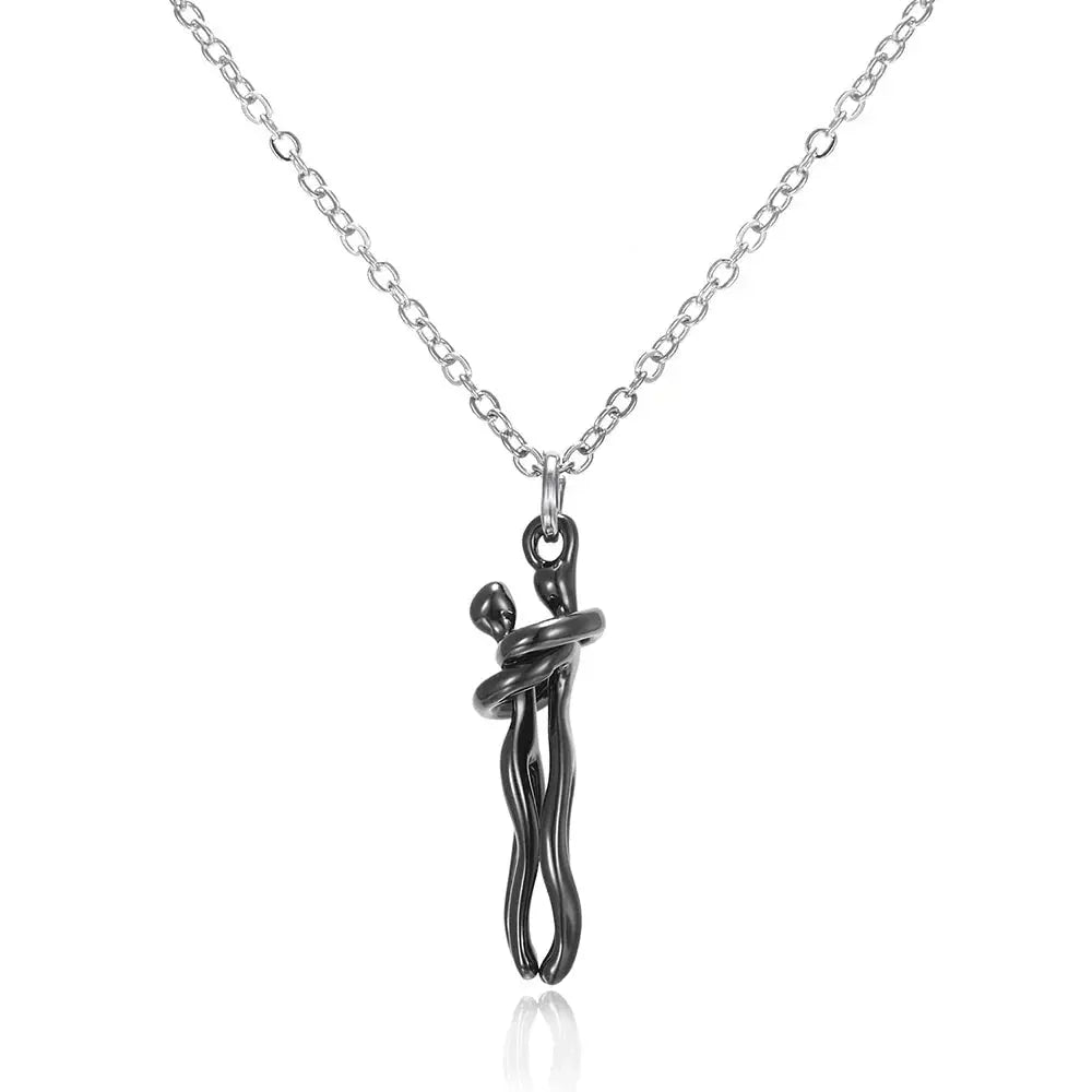 Hug Necklace Enbrace Couple Pendant - Blade & Thread