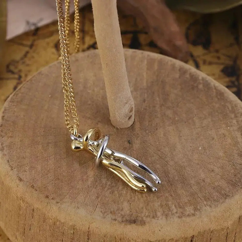 Hug Necklace Enbrace Couple Pendant - Blade & Thread