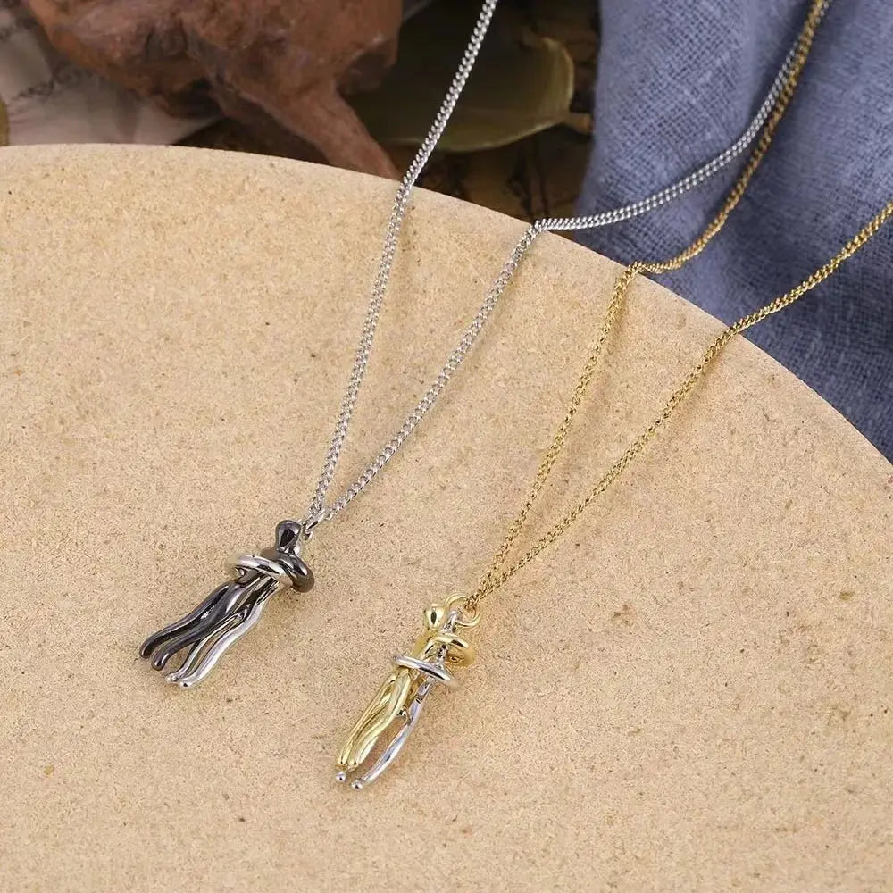 Hug Necklace Enbrace Couple Pendant - Blade & Thread