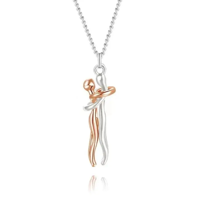 Hug Necklace Enbrace Couple Pendant nowadaysfashion
