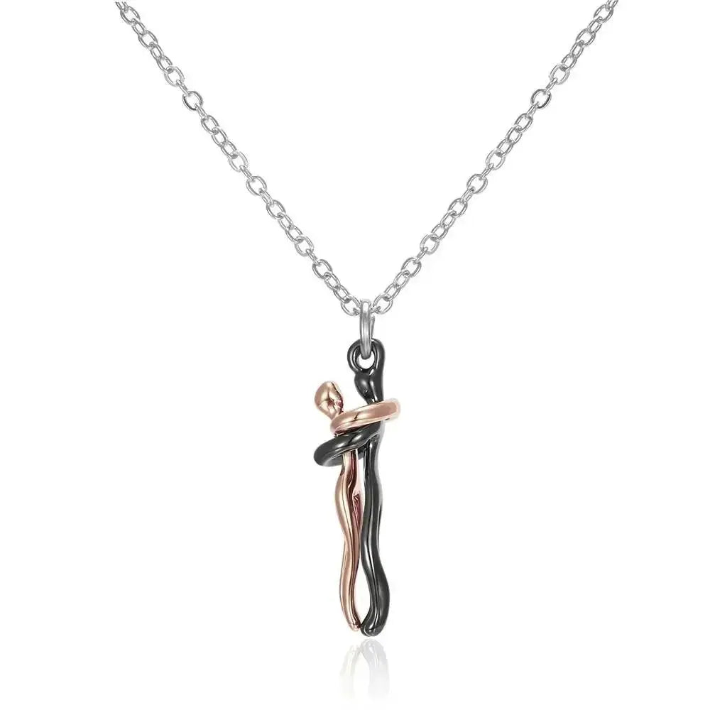 Hug Necklace Enbrace Couple Pendant nowadaysfashion