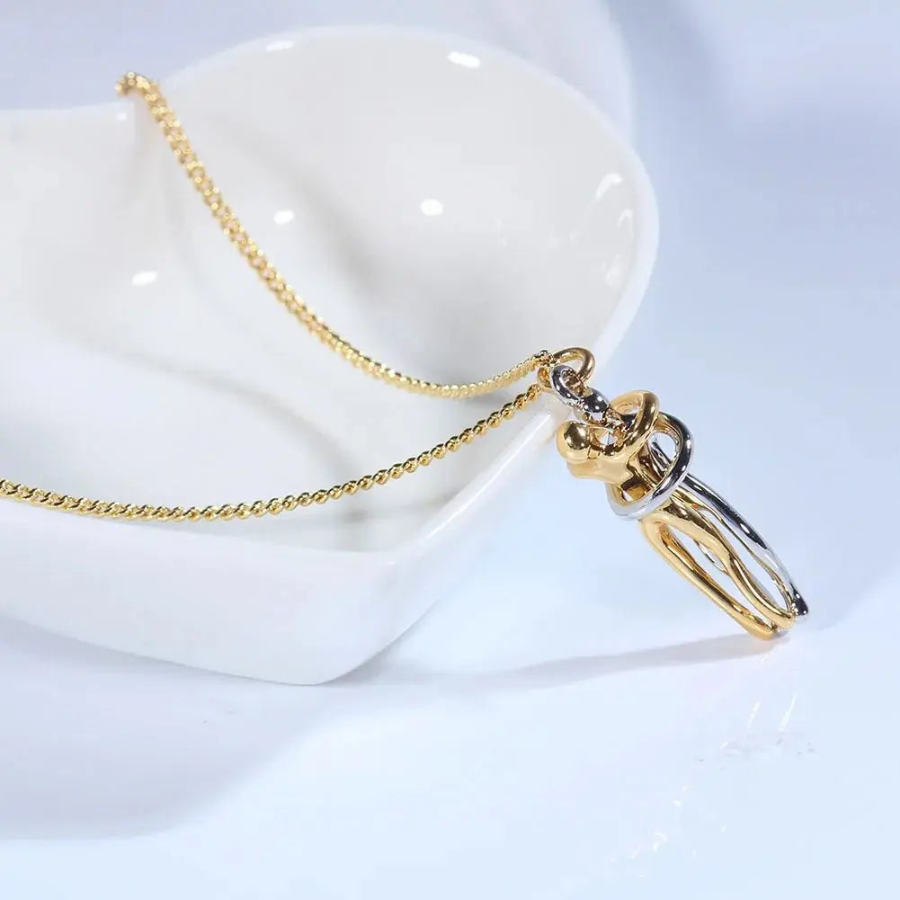 Hug Necklace Enbrace Couple Pendant nowadaysfashion