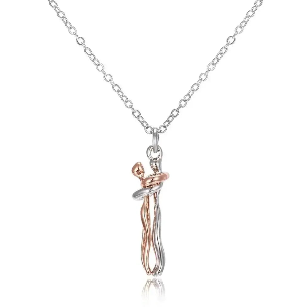 Hug Necklace Enbrace Couple Pendant - Blade & Thread