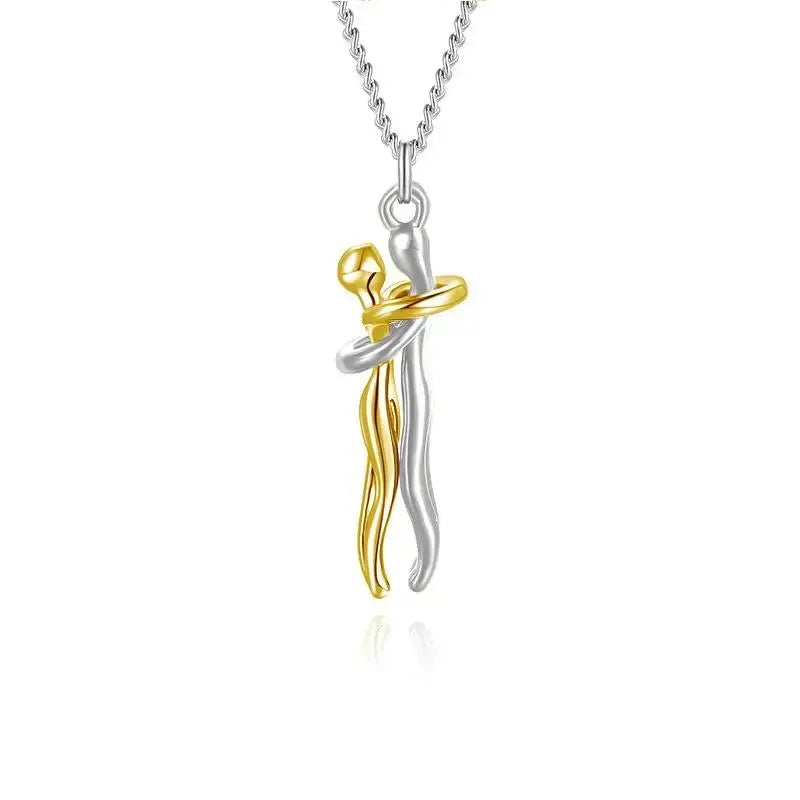 Hug Necklace Enbrace Couple Pendant nowadaysfashion