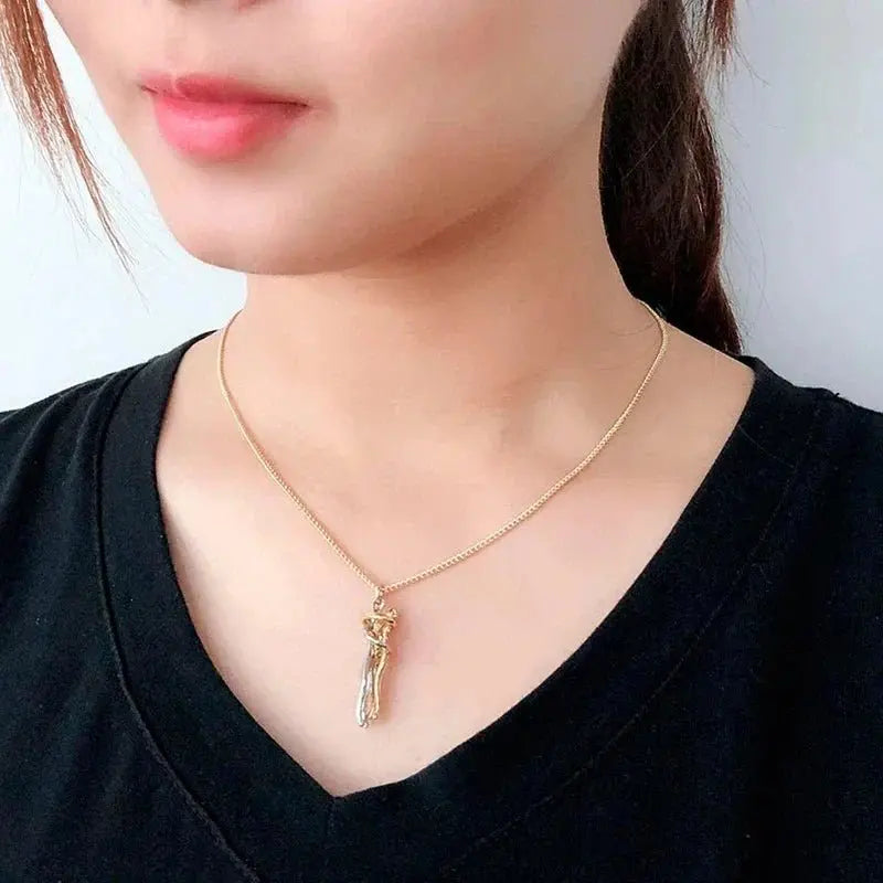 Hug Necklace Enbrace Couple Pendant nowadaysfashion