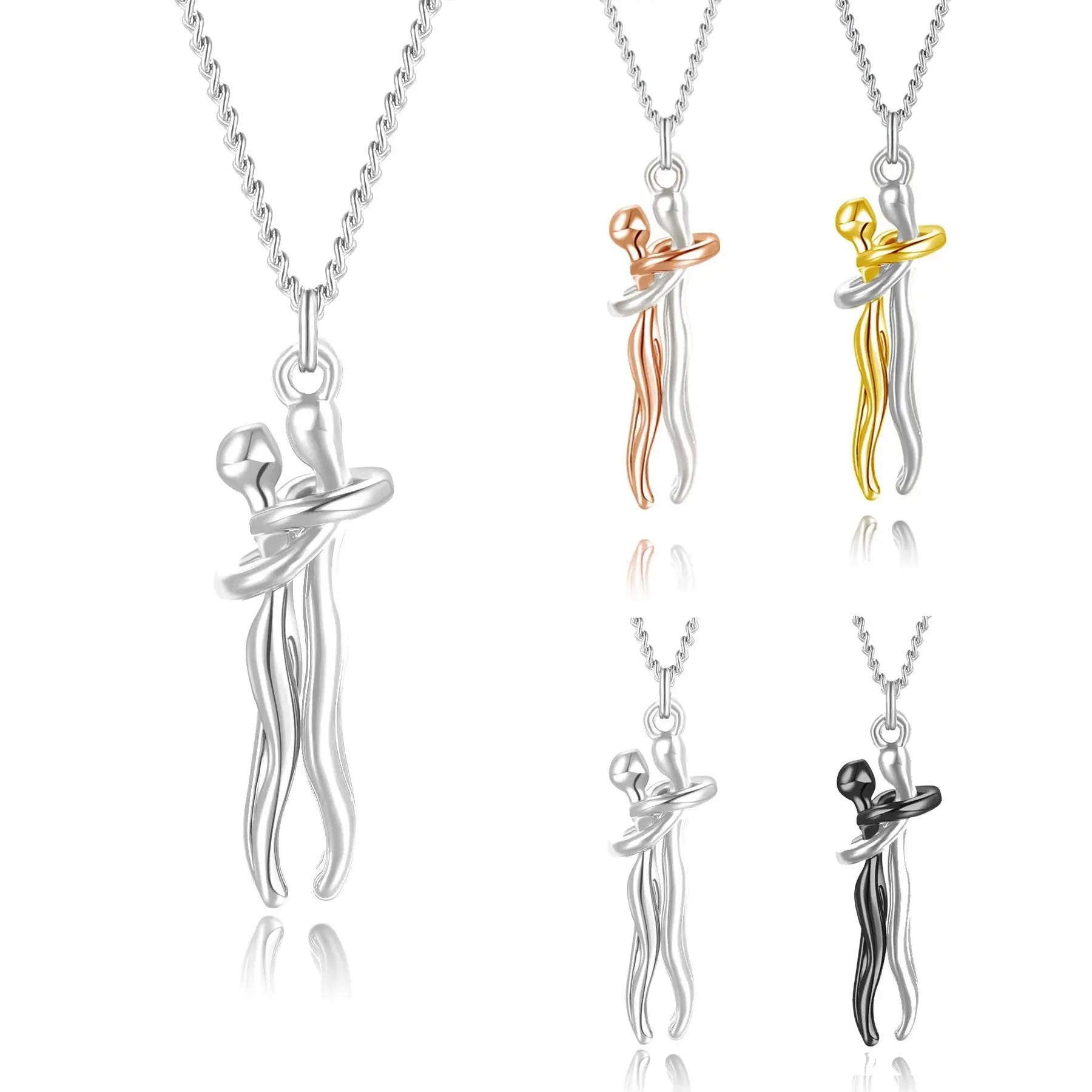 Hug Necklace Enbrace Couple Pendant - Blade & Thread