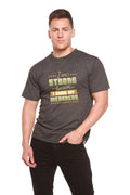 I am Strong Men's Bamboo Viscose/Organic Cotton Short Sleeve Graphic T-Shirt Spun Bamboo