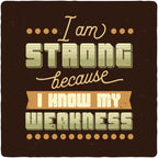I am Strong Men's Bamboo Viscose/Organic Cotton Short Sleeve Graphic T-Shirt Spun Bamboo