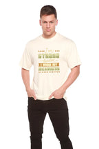 I am Strong Men's Bamboo Viscose/Organic Cotton Short Sleeve Graphic T-Shirt Spun Bamboo