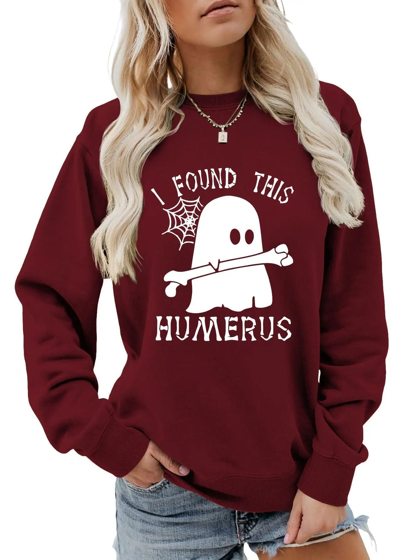 I FOUND THIS HUMERUS round neck loose sweatshirt - Blade & Thread