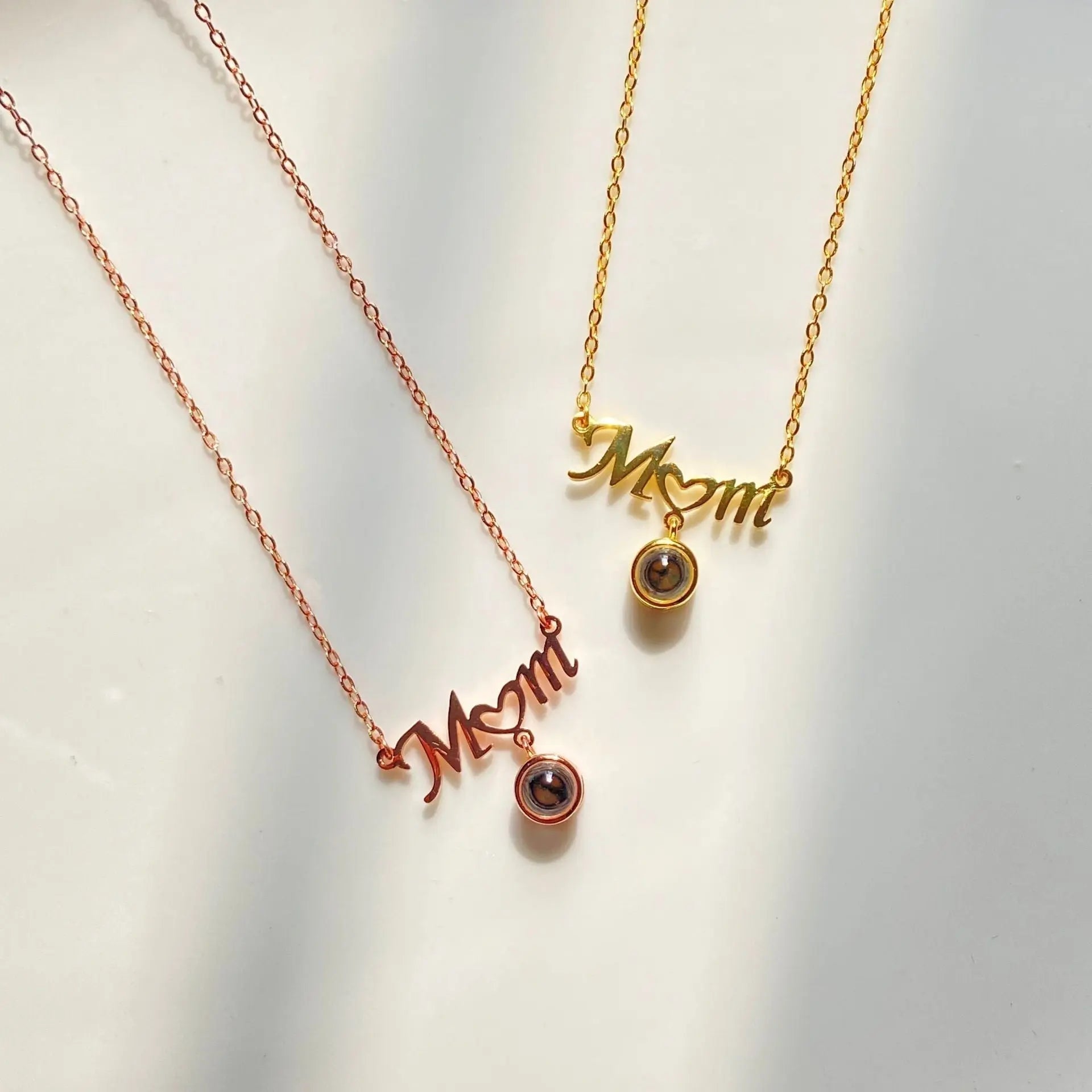 I love you love heart mom mother's Day projection Necklace nowadaysfashion