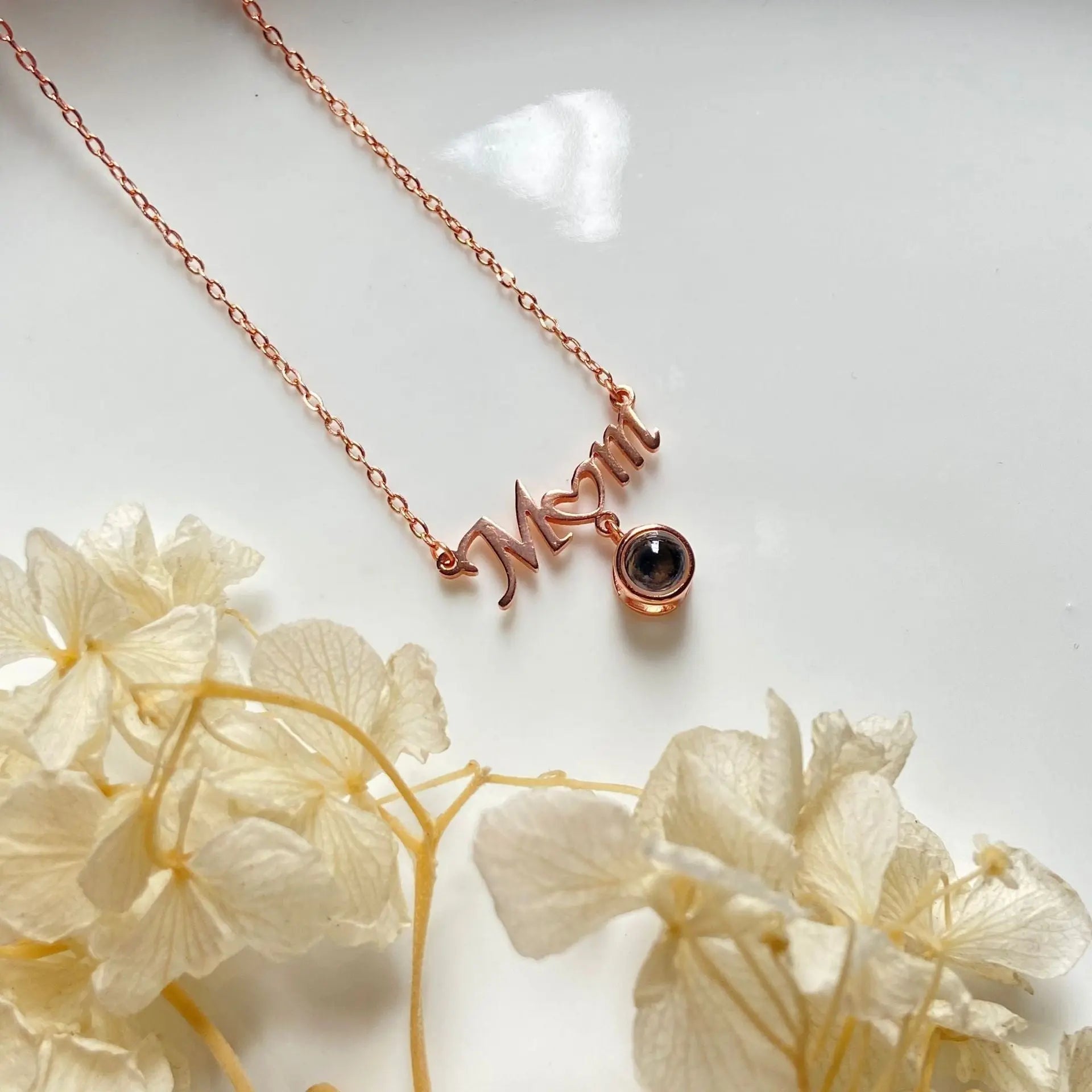 I love you love heart mom mother's Day projection Necklace nowadaysfashion