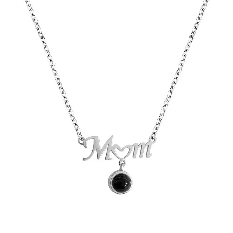 I love you love heart mom mother's Day projection Necklace nowadaysfashion