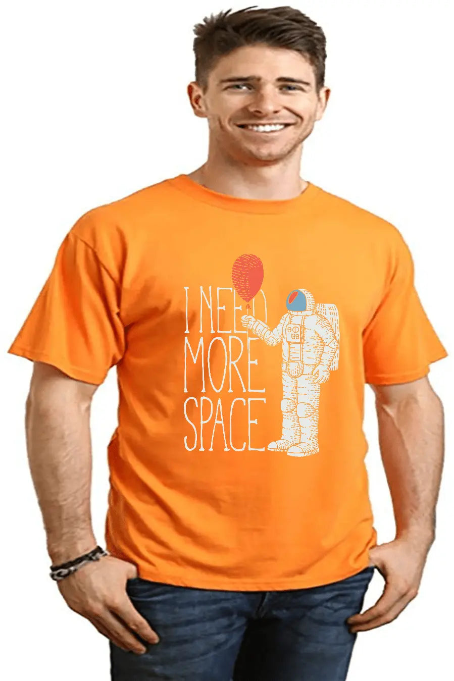 I need more space Men's Bamboo Viscose/Organic Cotton Short Sleeve Graphic T-Shirt - Blade & Thread