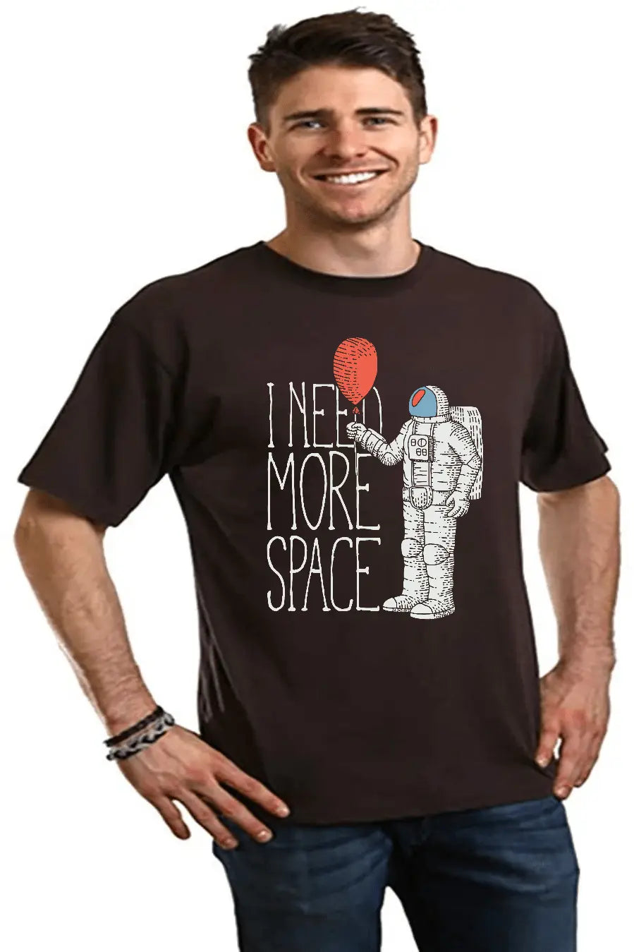 I need more space Men's Bamboo Viscose/Organic Cotton Short Sleeve Graphic T-Shirt - Blade & Thread