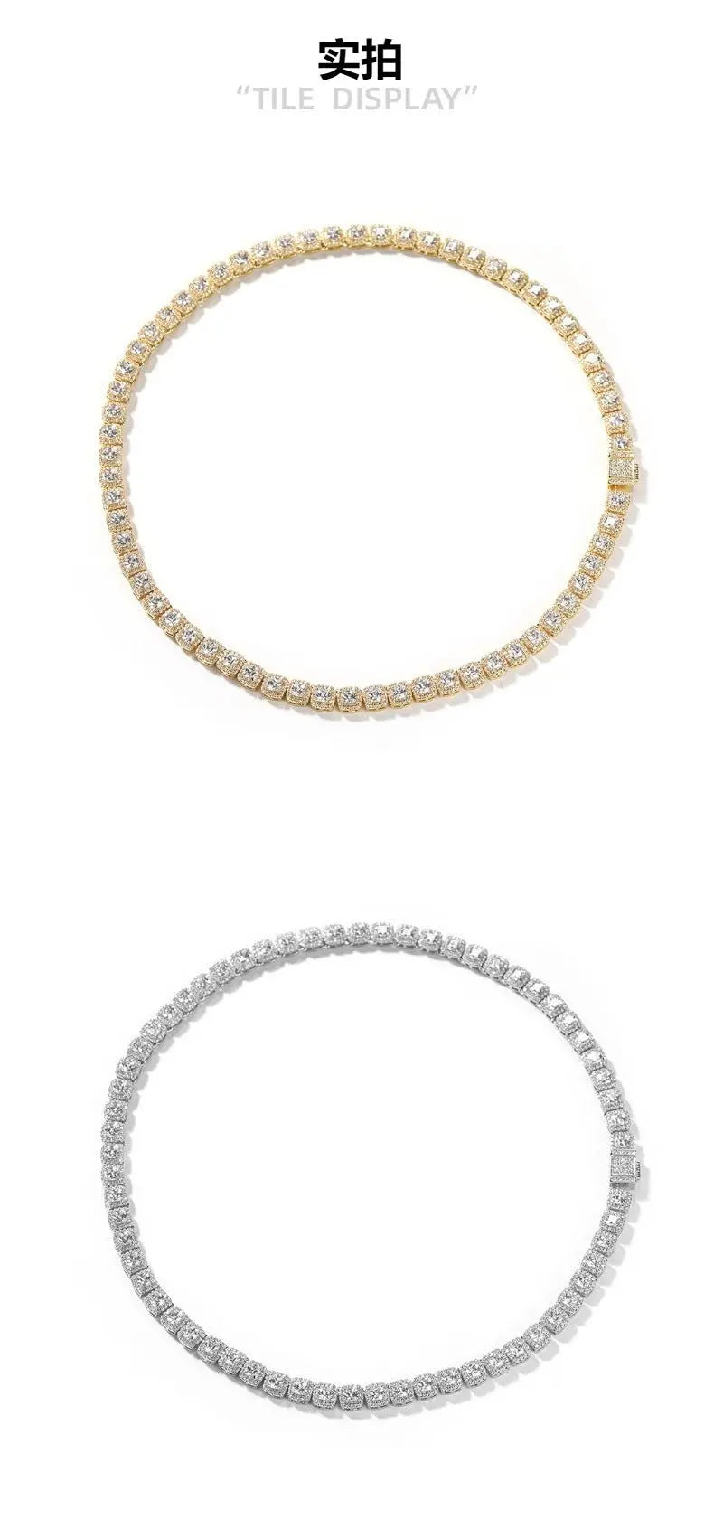 Iced Out Tennis Chain Cubic Zirconia CZ Hip Hop Necklace - Blade & Thread