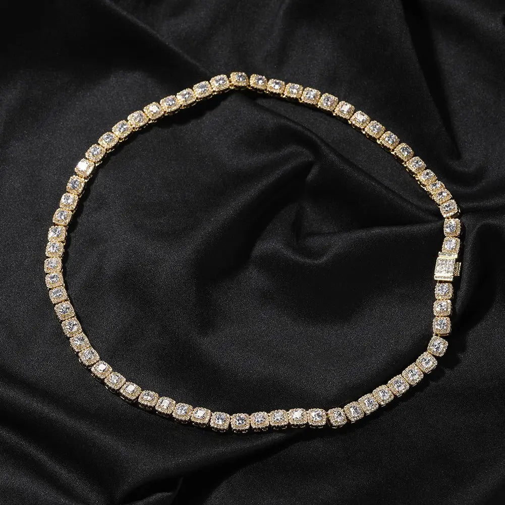 Iced Out Tennis Chain Cubic Zirconia CZ Hip Hop Necklace - Blade & Thread