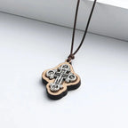 ICXC Wooden Saint Cross Pendant Necklaces nowadaysfashion