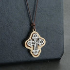 ICXC Wooden Saint Cross Pendant Necklaces nowadaysfashion