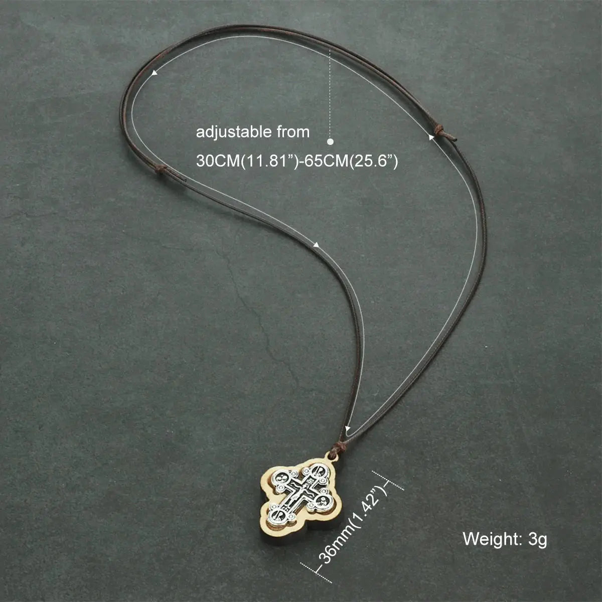 ICXC Wooden Saint Cross Pendant Necklaces - Blade & Thread